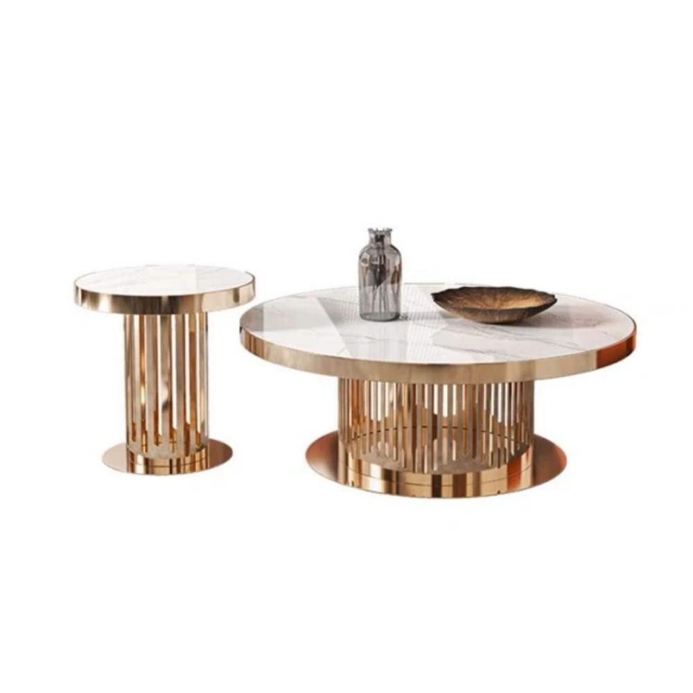 veron coffee and side table rose gold