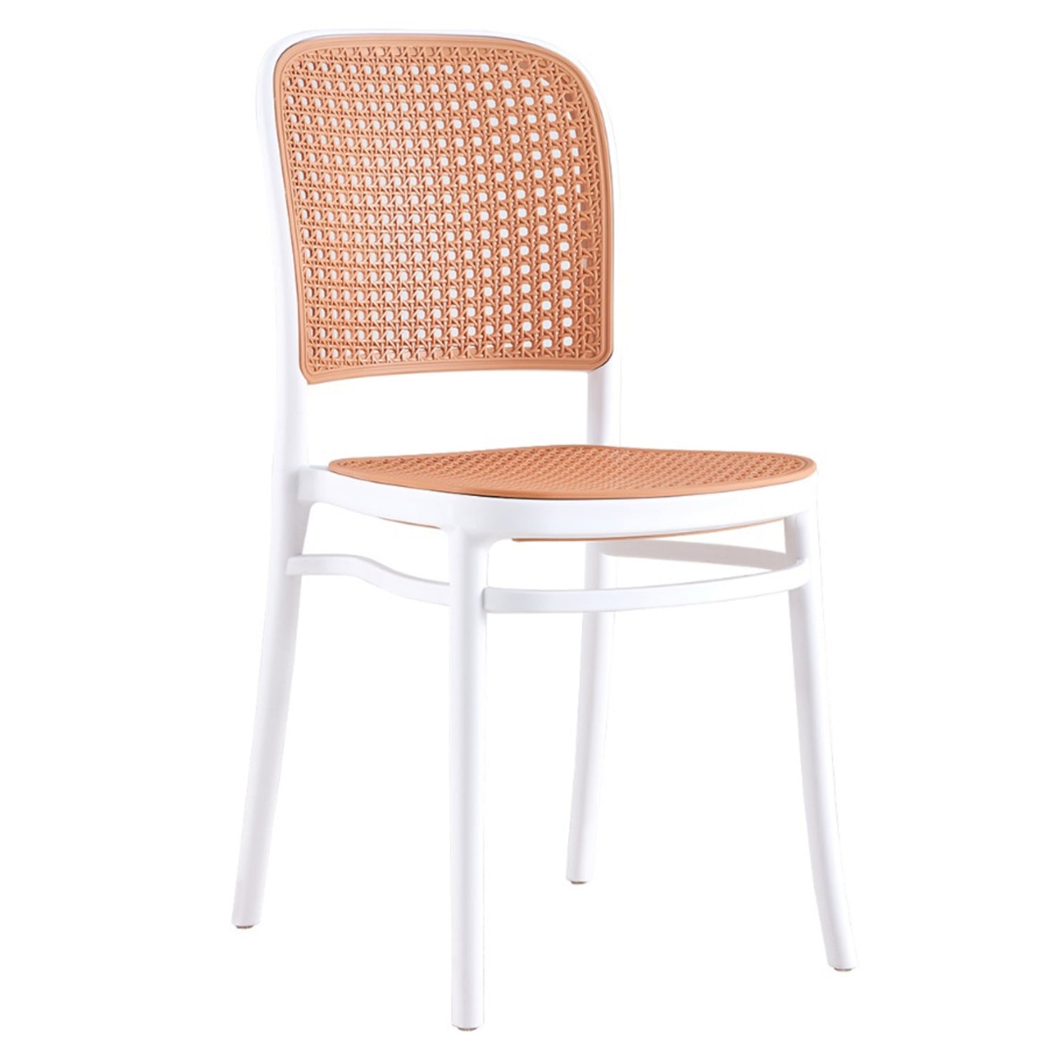 villa nova rattan weave plastic chair white