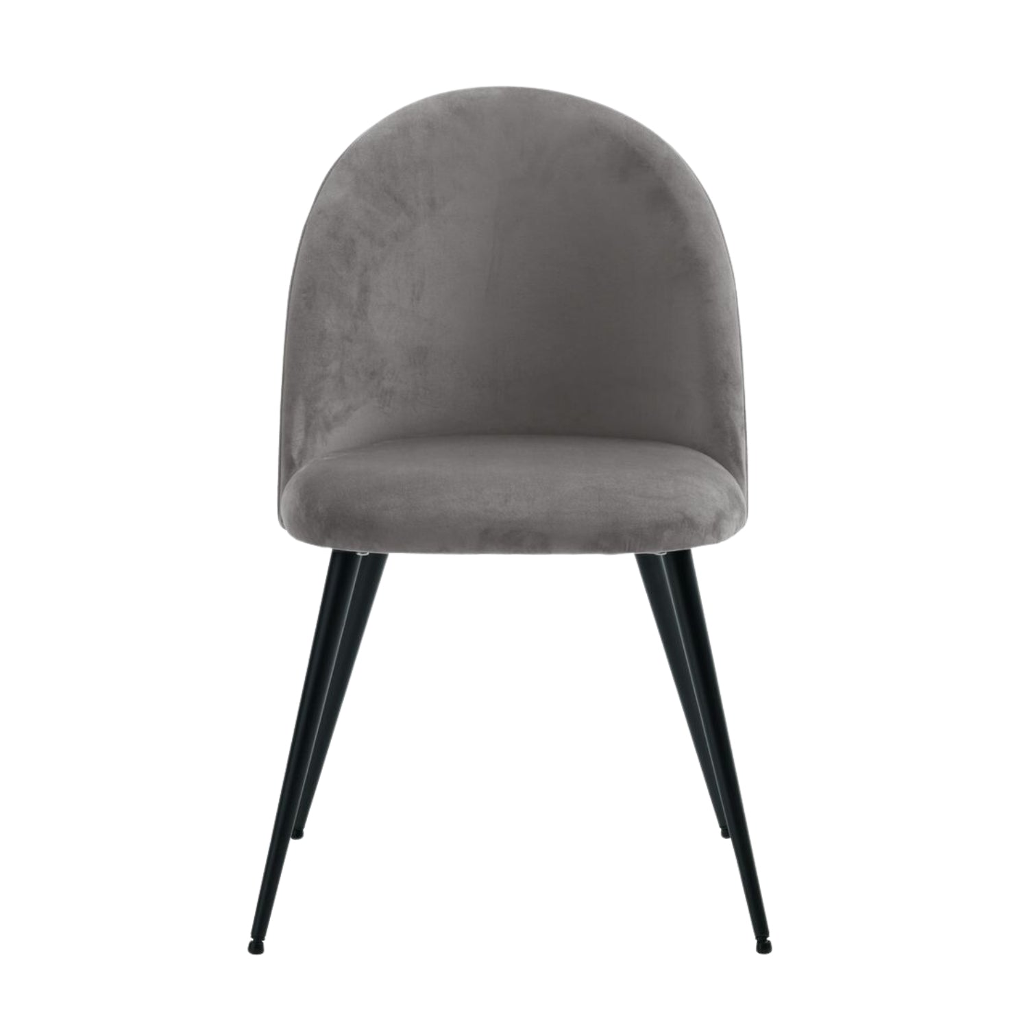 Willa arlo stylish grey velvet chair featuring black legs.