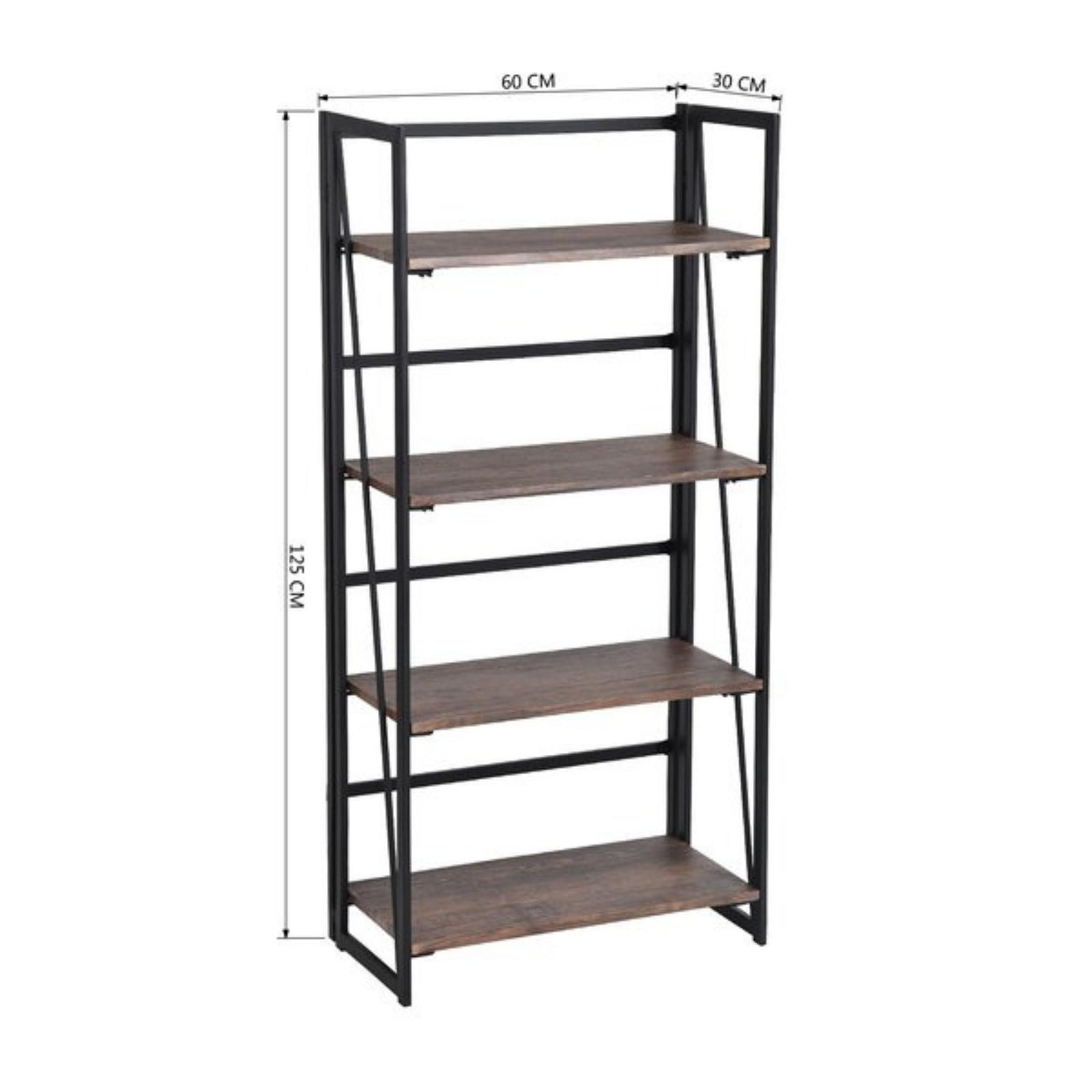 Harper 4 tier bookshelf with dimensions
