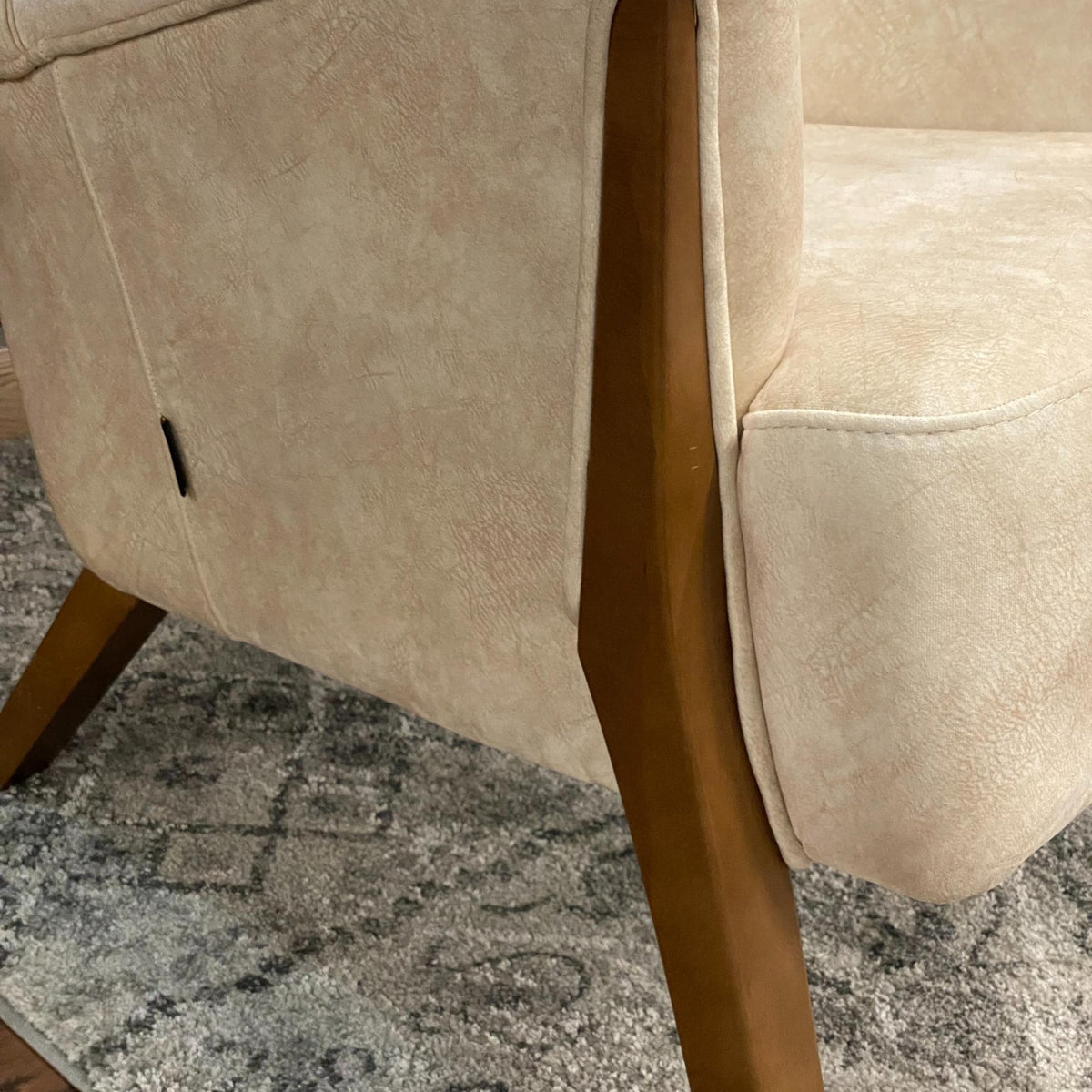 bella occasional wingback chair birchwood legs