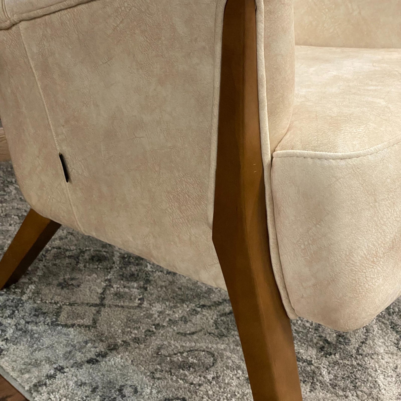 bella occasional wingback chair birchwood legs