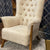 bella occasional wingback chair curved arms