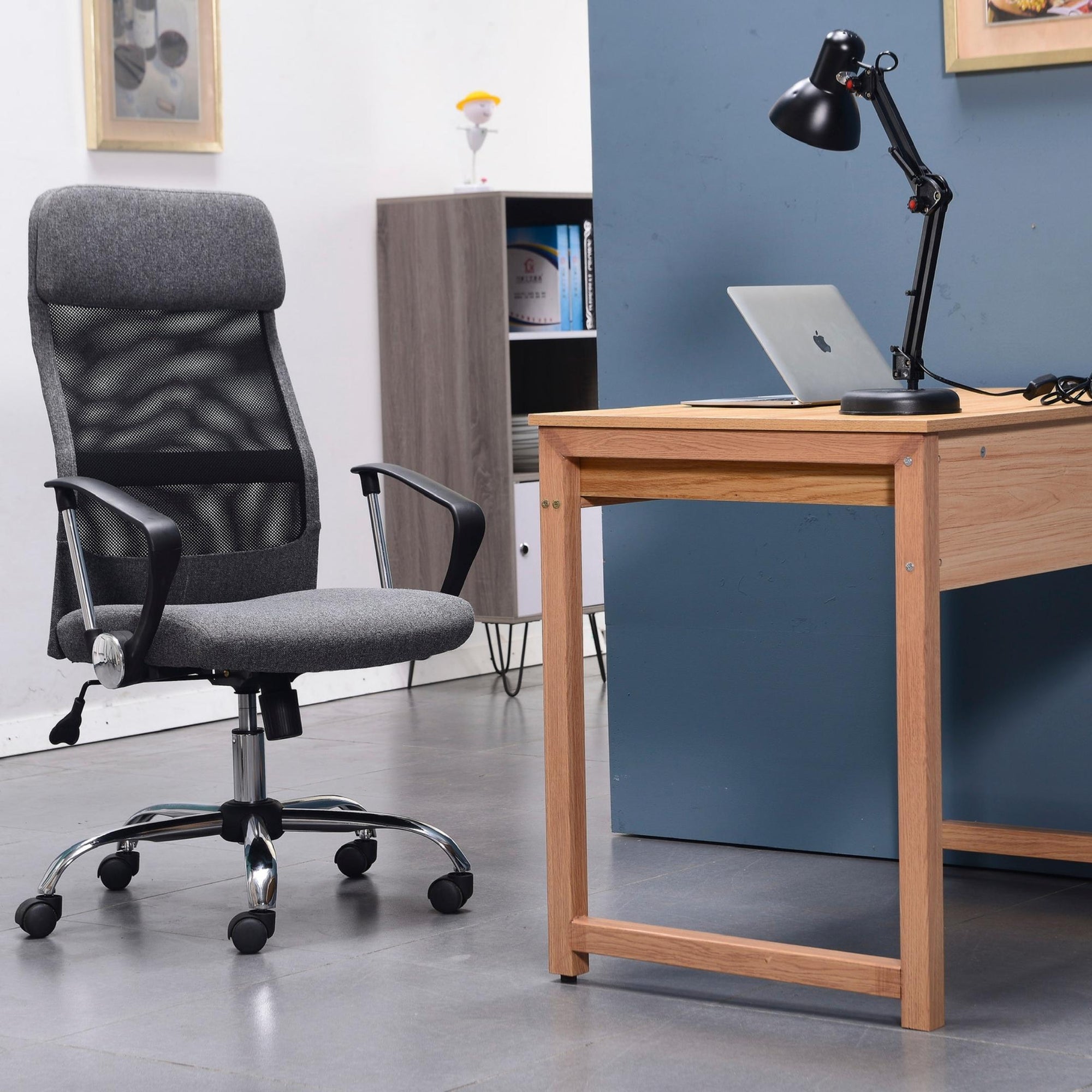 clio high back ergonomic office chair grey