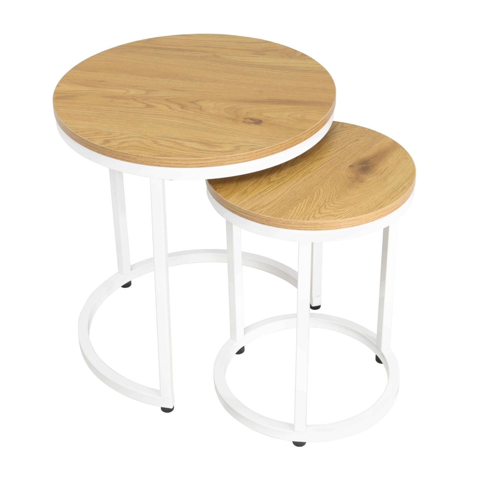dalia nesting end tables set cream table top