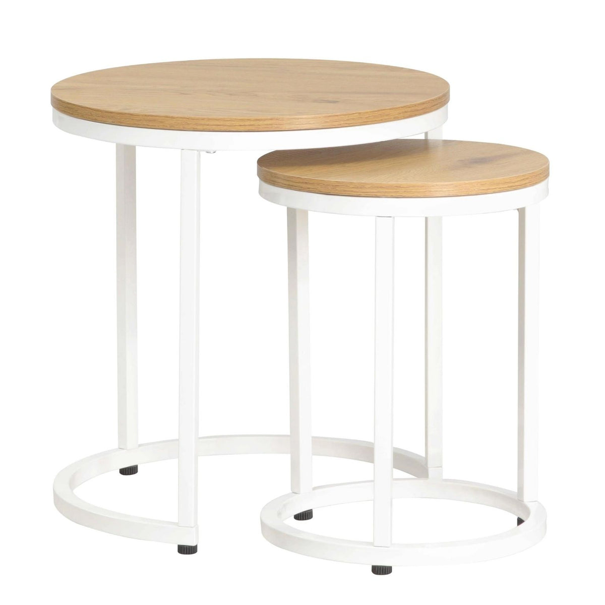 dalia nesting end tables set cream