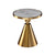 dubai end table gold round marble look