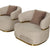 fiora champagne armchairs