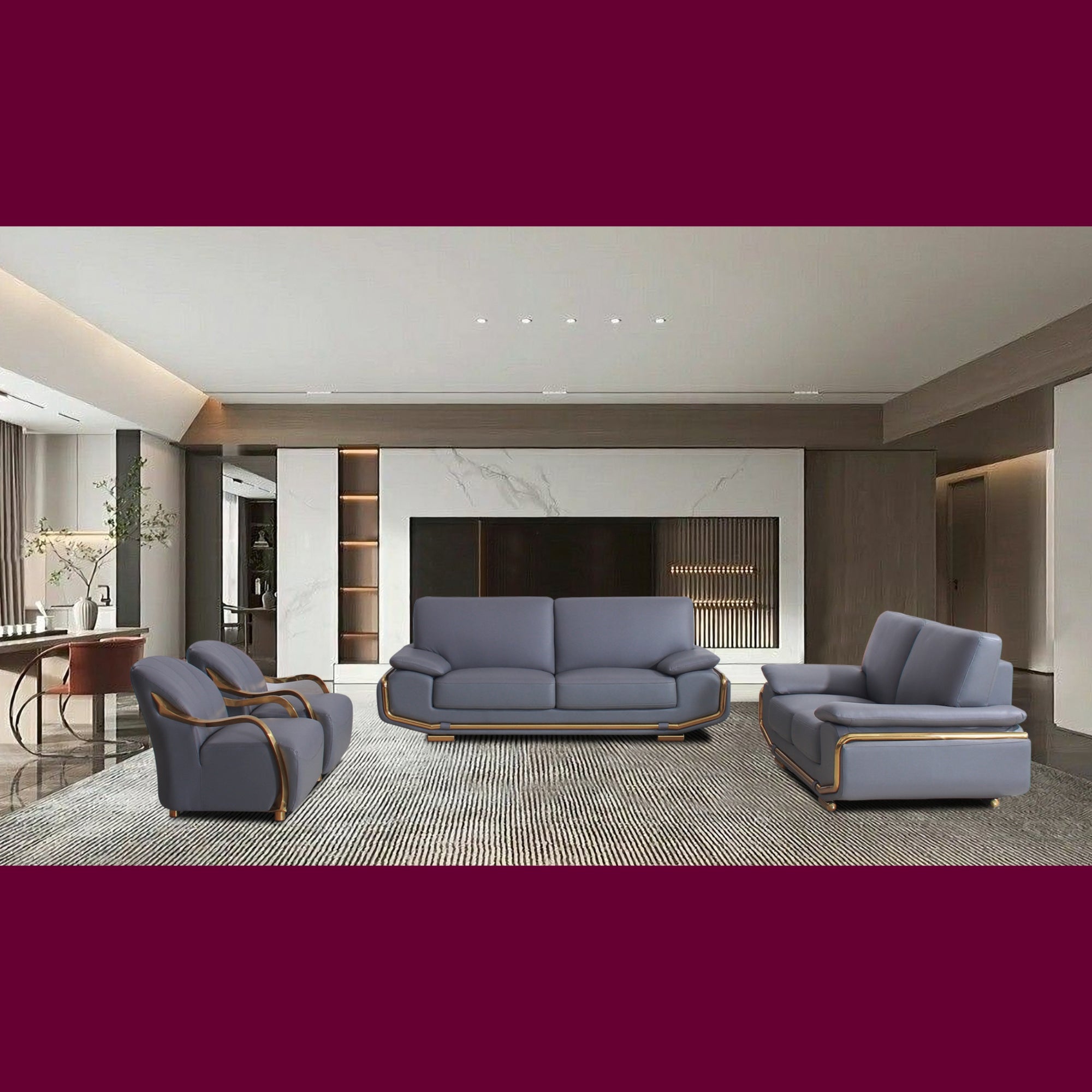 hilton lounge sofa set slate grey home setting