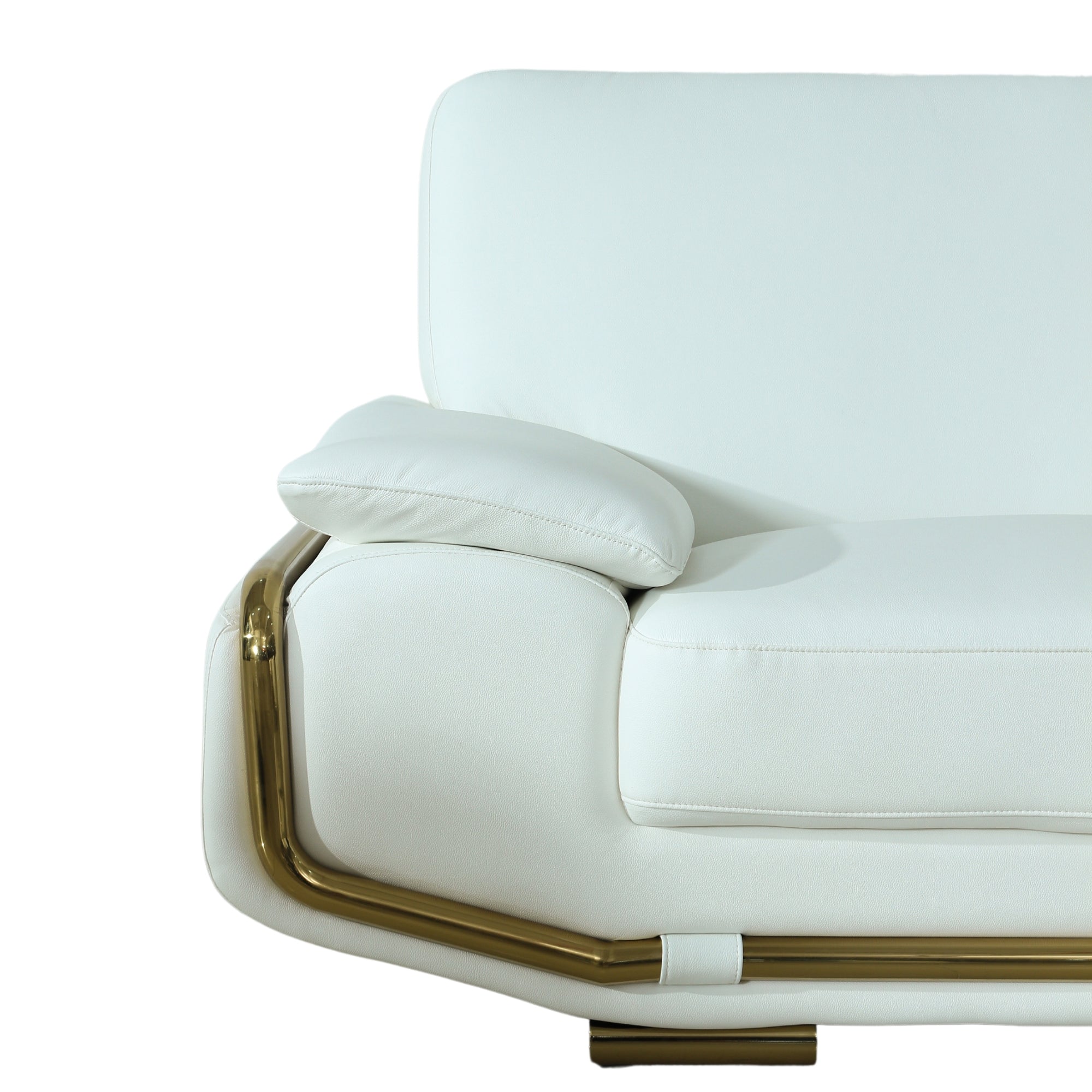 hilton lounge sofa set white and gold arm rest