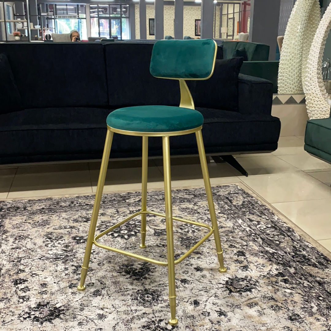 ivy kitchen stools green gold legs