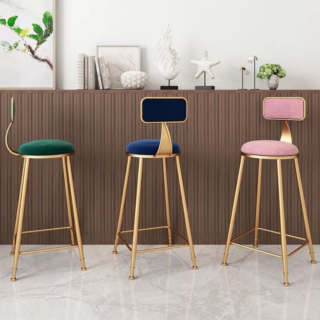 ivy kitchen stools pinks navy green