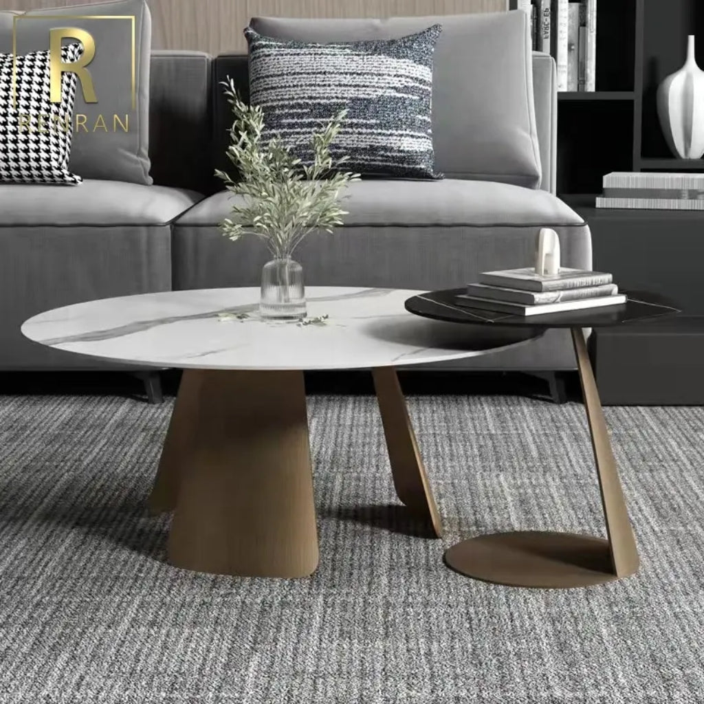 la varenne coffee and side table set gold