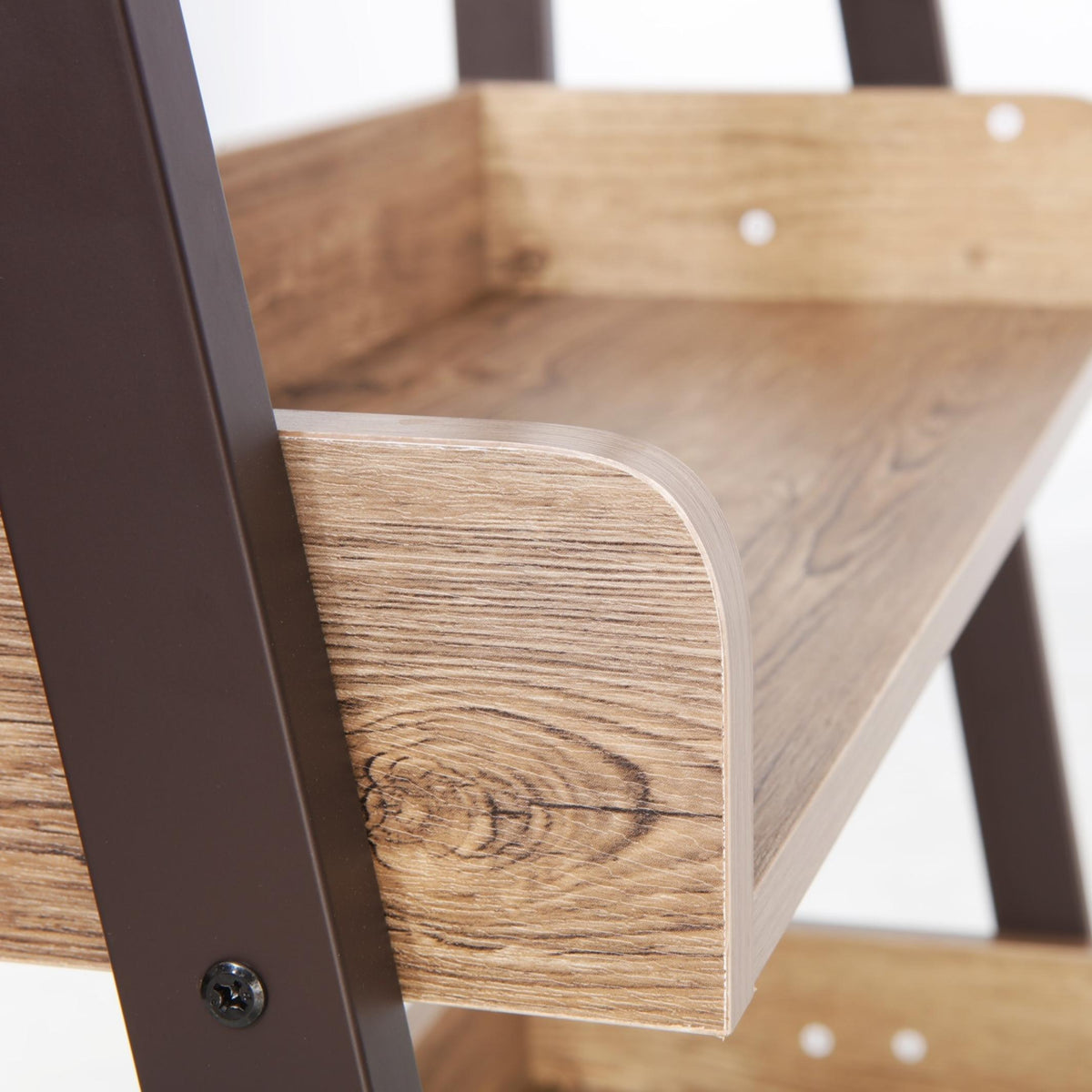 ladder book shelf country oak grain