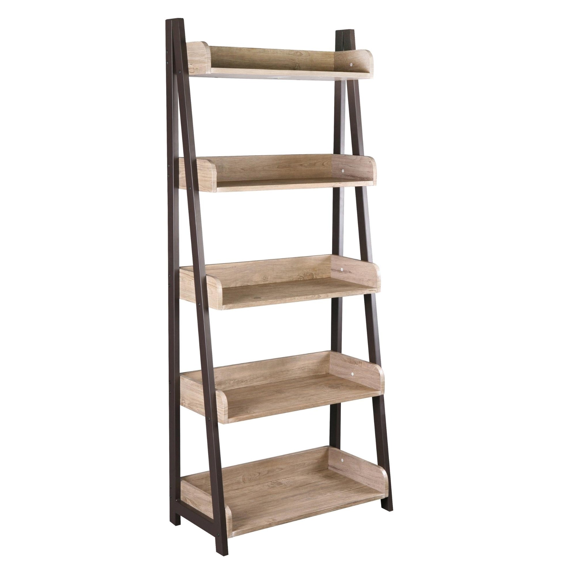 ladder bookshelf country oak