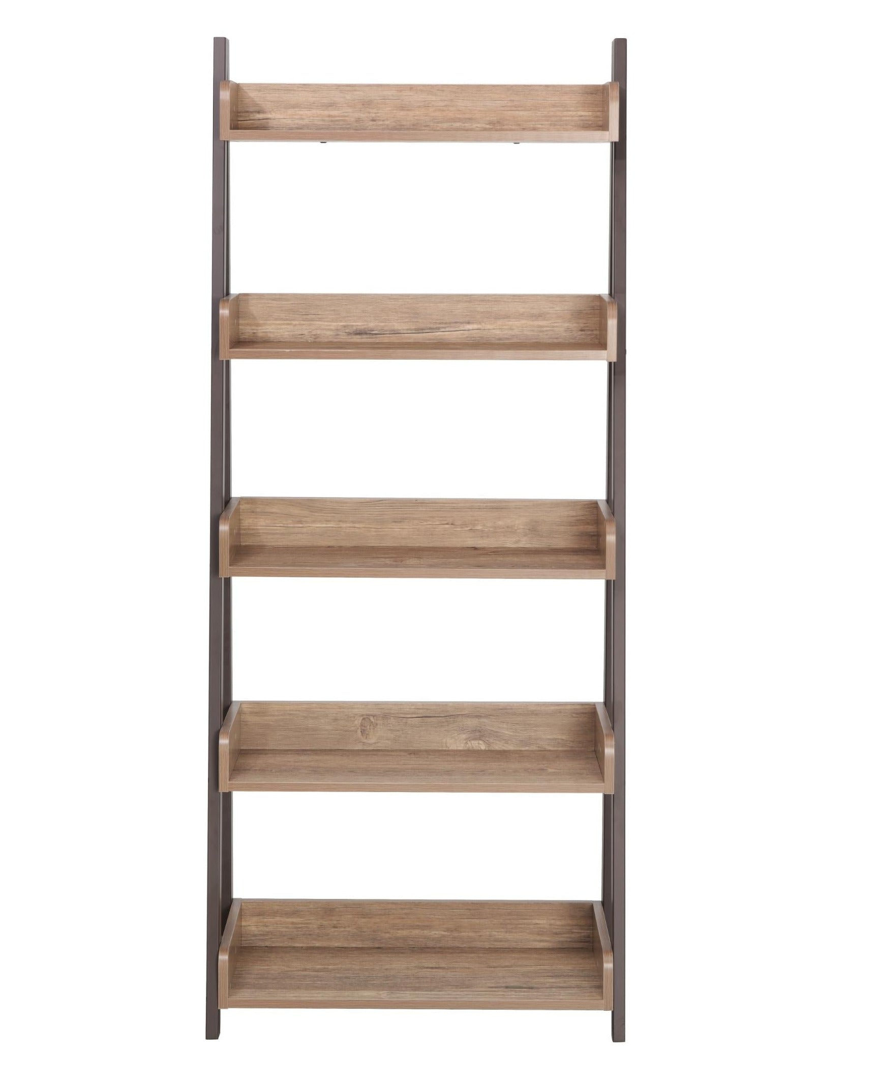ladder bookshelf shelves with backing