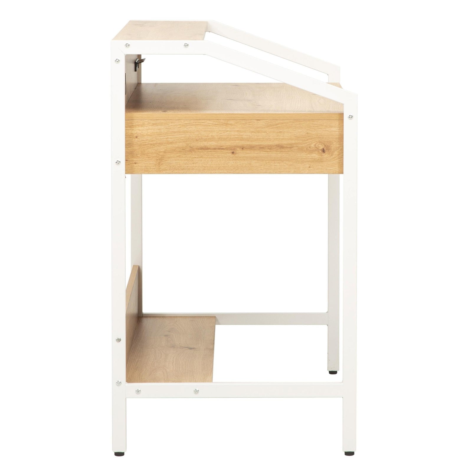 maya computer and study desk white metal legs