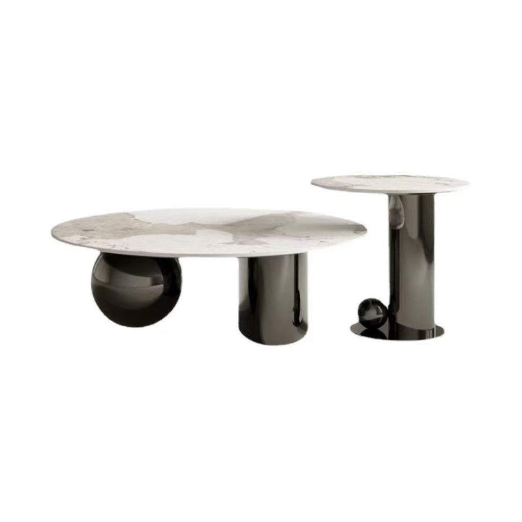 minotti coffee and side table black gold