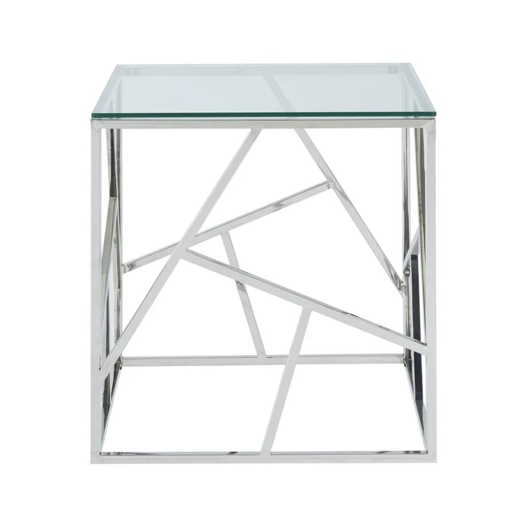 nexis end table silver design