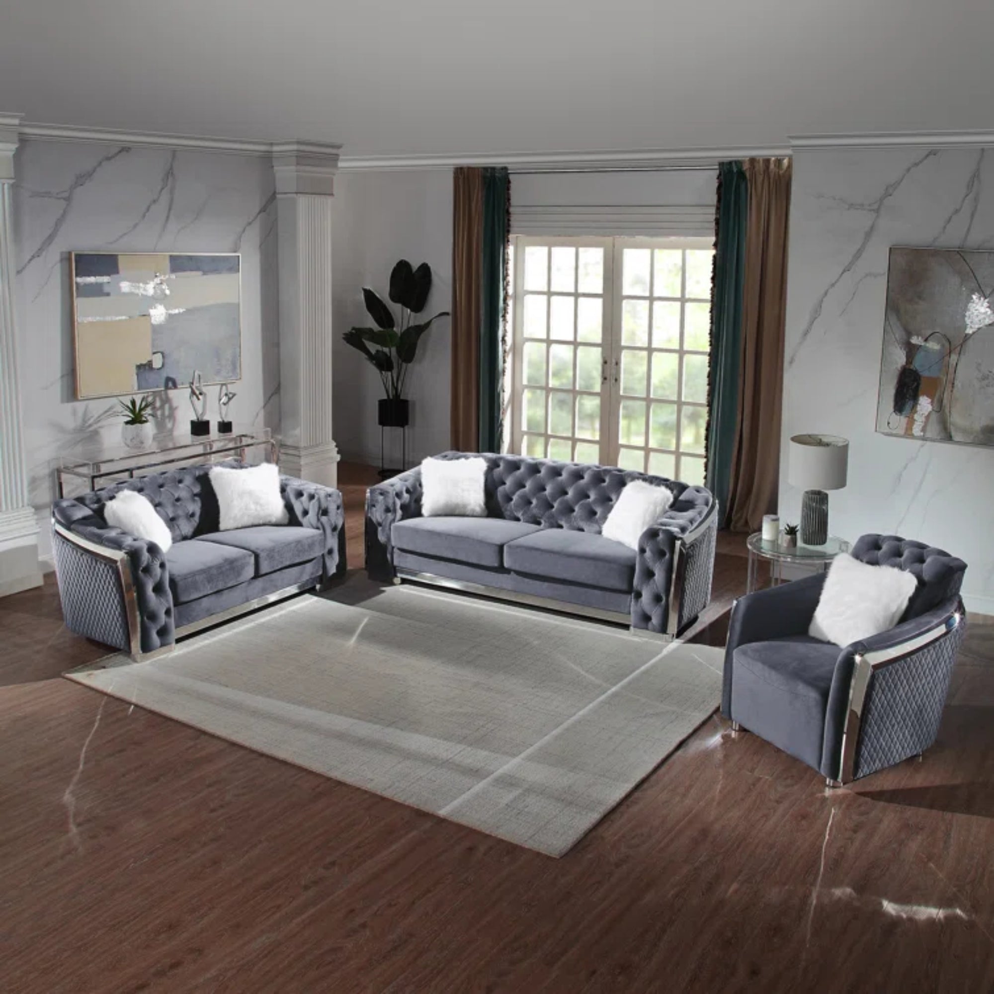 ravello sofa set grey lounge setting