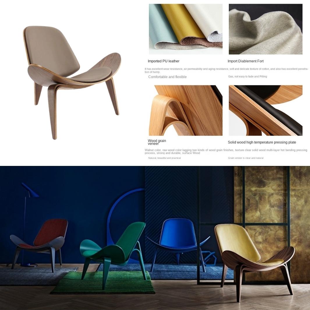 replica hans wegner shell chair taupe grey