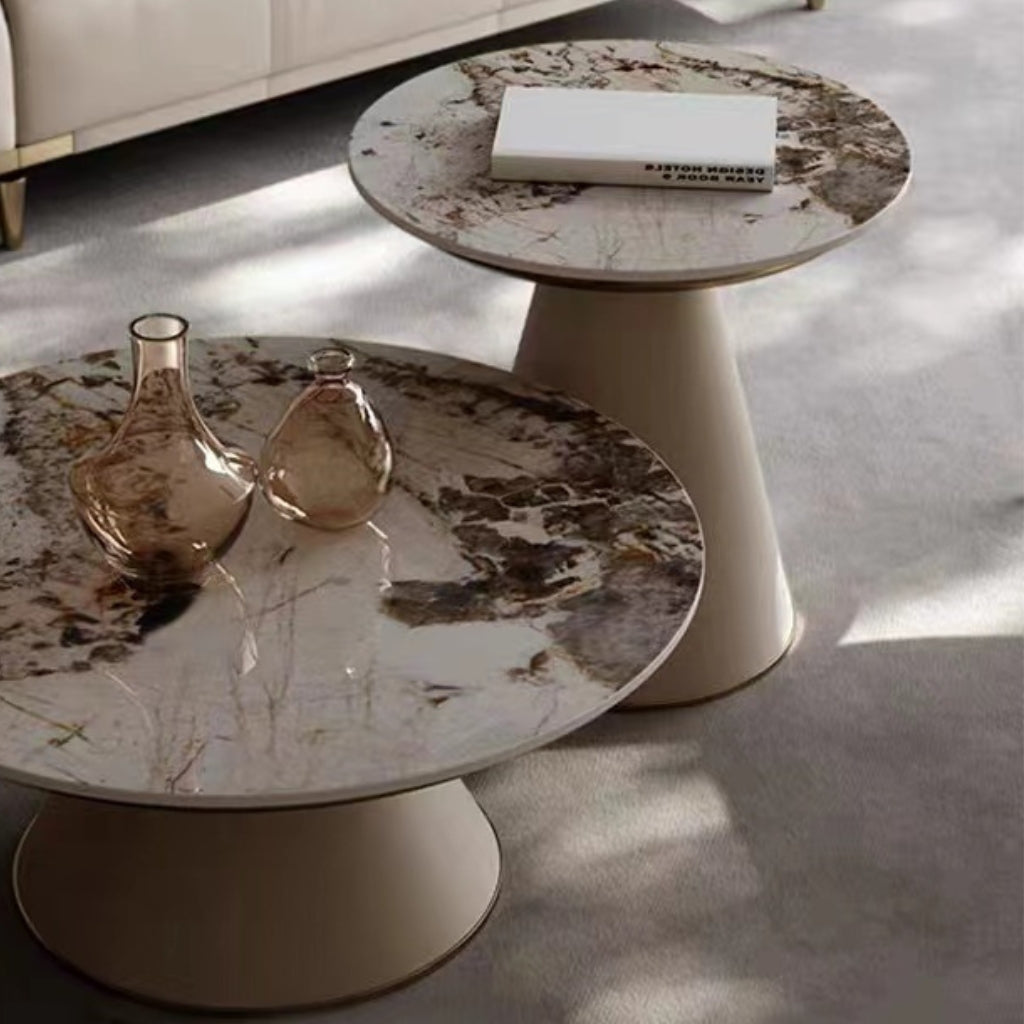 sierra coffee and side table set marble top
