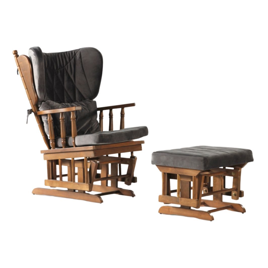 solo rocking chair with foot glider