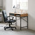steelside home office desk with storage and office chair