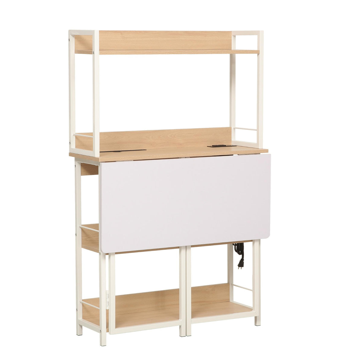 studio desk with bookshelf folding