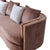 vetrina sofa and gold trim on armrest