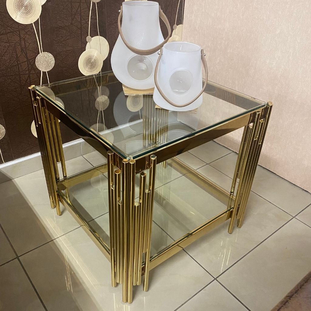 vida end coffee table gold living room