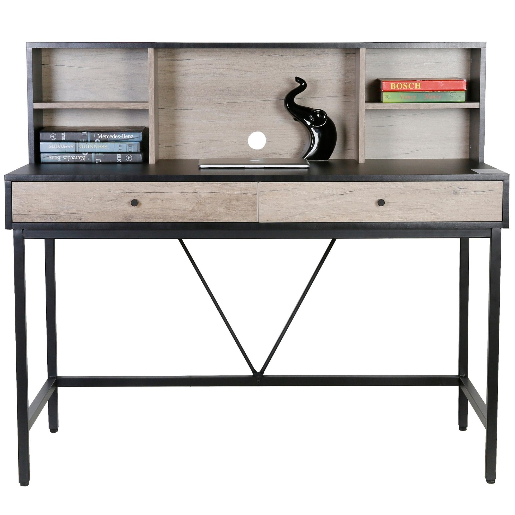 west town writing desk black and light cream